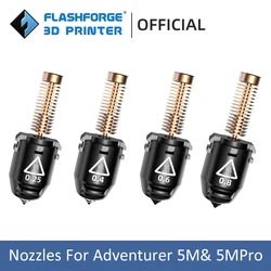 Flashforge Adventurer 5M And 5M Pro Nozzles 0.25mm 0.4mm 0.6mm 0.8mm 280℃ Nozzle Kit High Speed Printing For 3D Printer