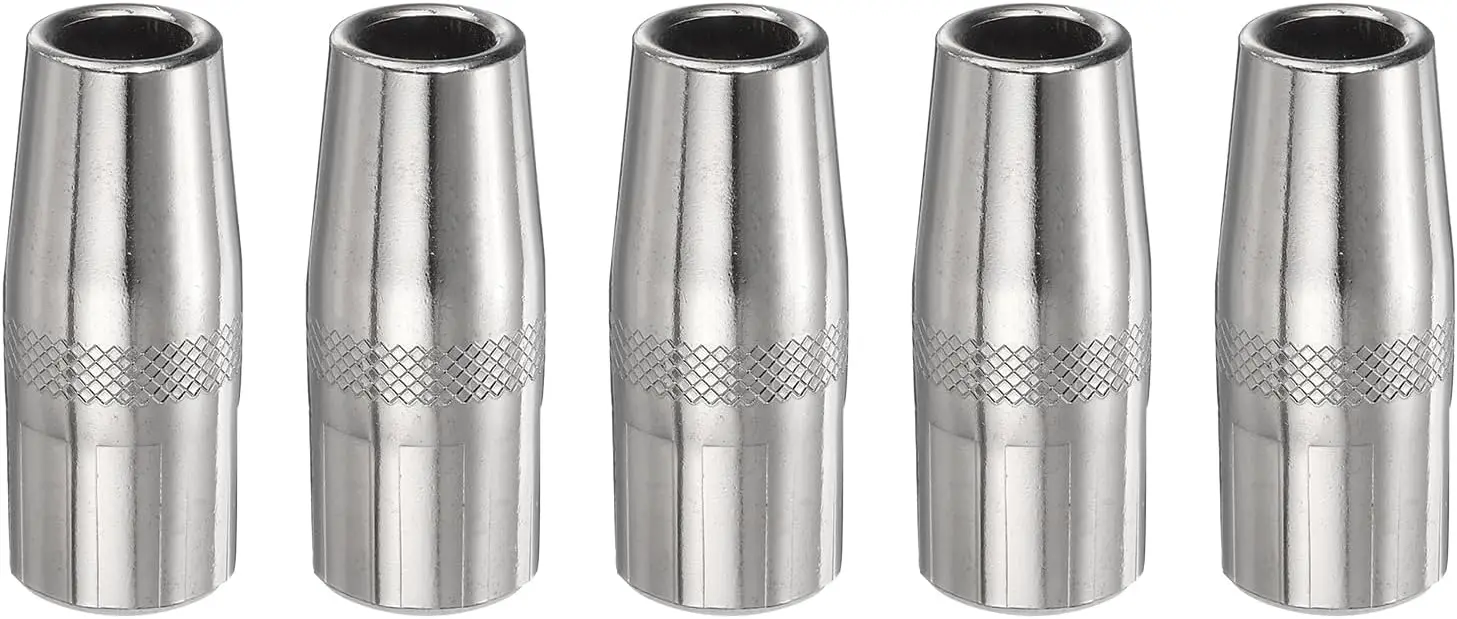 5 قطعة Mig فوهة بندقية لحام 1/2 "فتحة KP2742-1-50F النحاس النيكل تصفيح شعلة لحام ملحق لأجزاء MIG 200A/300A/400A