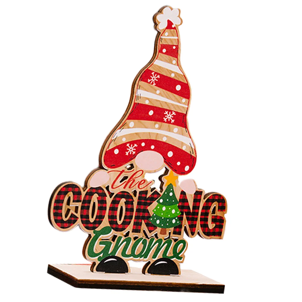 Christmas Decorations Outdoor Wooden Table Sign Ornaments Desktop Xmas Party Signs Man