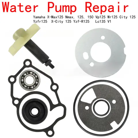 यामाहा X-Max125 Nmax 125 150 Vp125 Wr125 सिटी 125 Yzfr125 X-सिटी 125 Yzf-R125 Lc135 V1 जुपिटर Mx135 वाटर पंप रिपेयर किट के लिए 6 best sales चुस्ती - №4