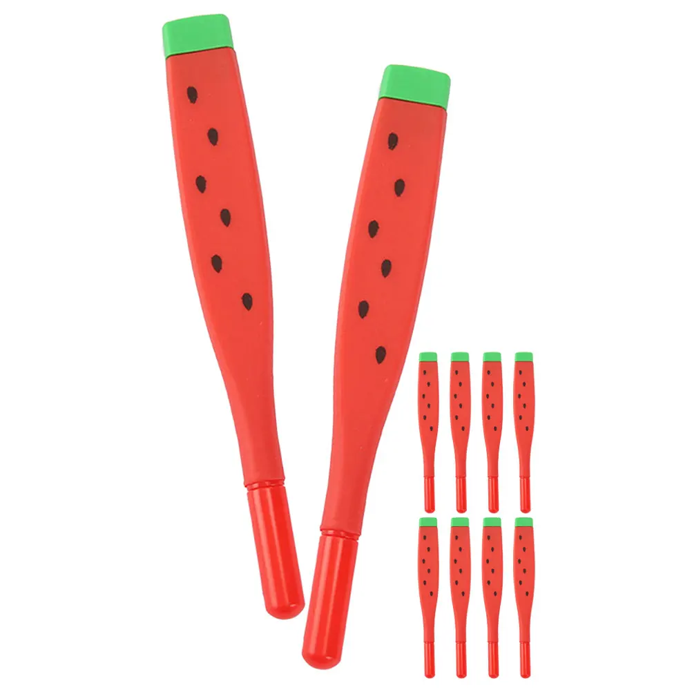 

10pcs Watermelon Shaped Gel Pens Ergonomic Smooth Writing School Supplies For Students Office Sign Pens Cute Writing