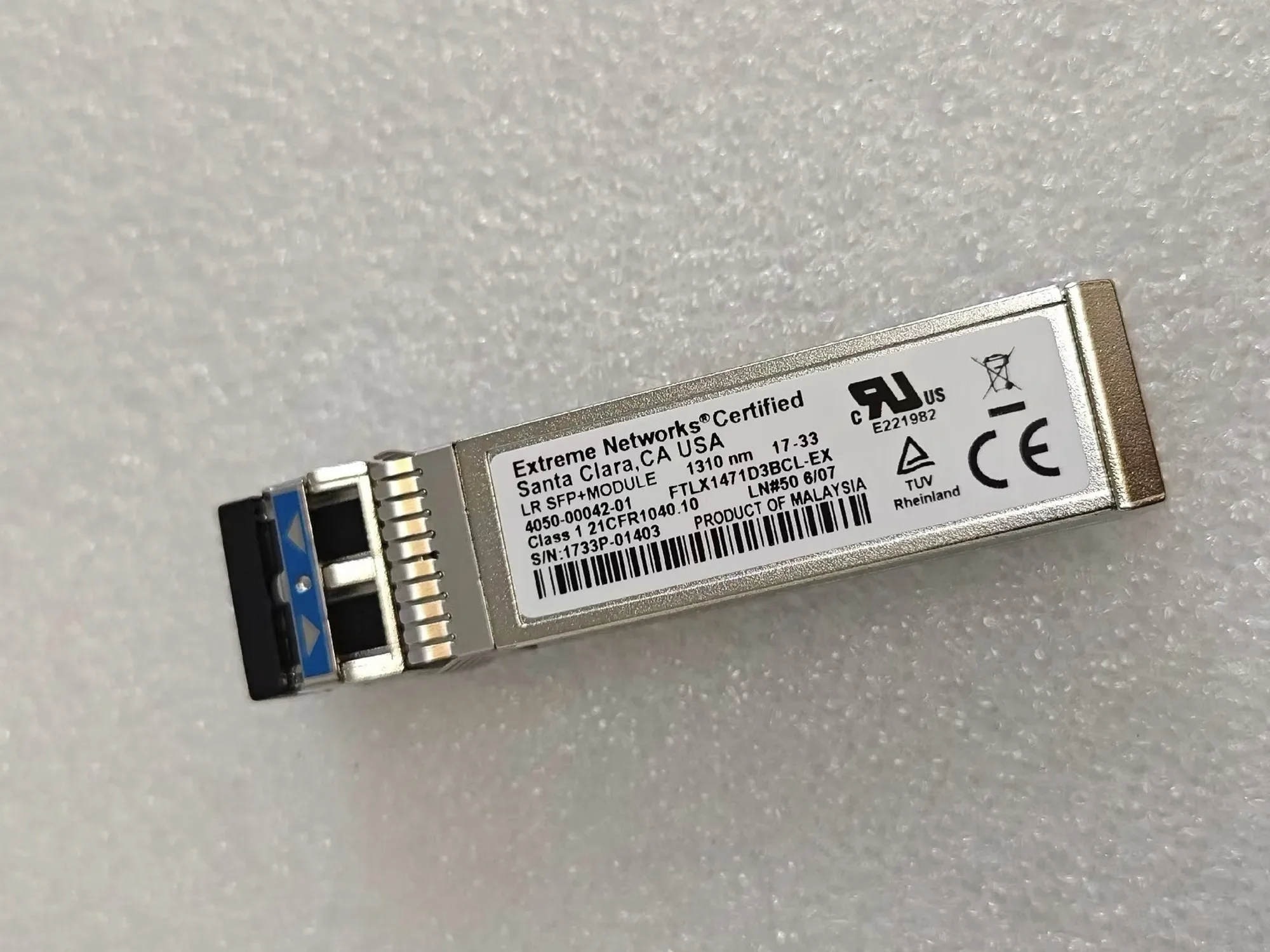 extreme-networks-optical-fiber-10g-lr-sfp-module-1310nm-4050-00042-01-ftlx1471d3bcl-ex-extreme-networks-10gb-transceiver