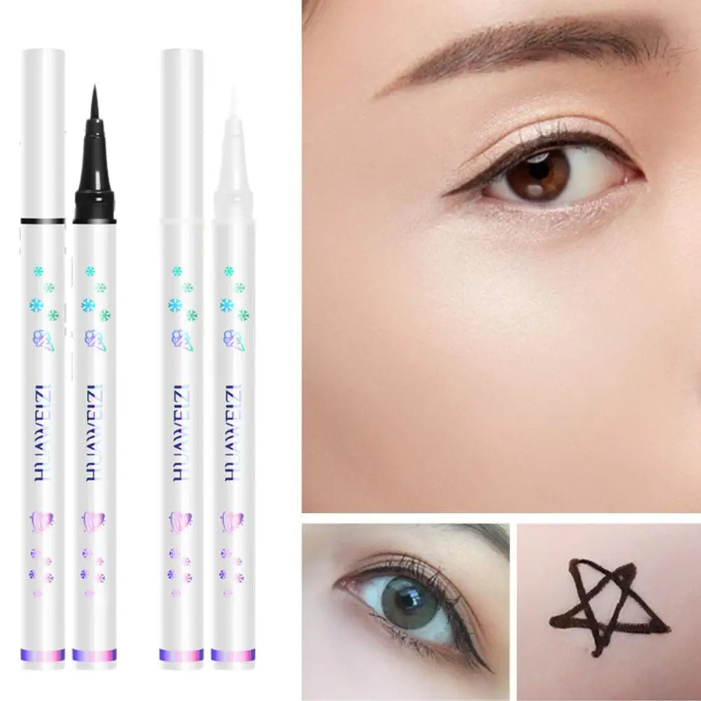 อายไลเนอร์สีขาวปากกาโกหก Silkworm ดินสอกระจ่างใสมุมกันน้ํา Smooth อายแชโดว์ Pigment Eyes Ultra-thin V4Y8