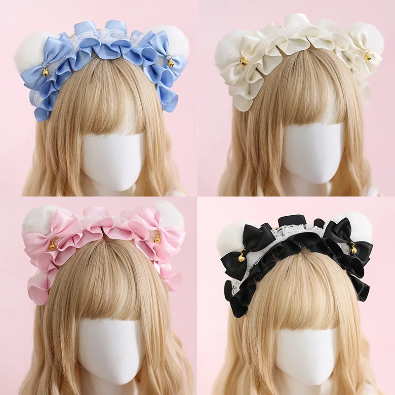 lolita-animal-orelha-bandana-orelhas-de-urso-de-pelucia-babados-fita-de-renda-bowknot-argola-de-cabelo-cosplay-headpiece