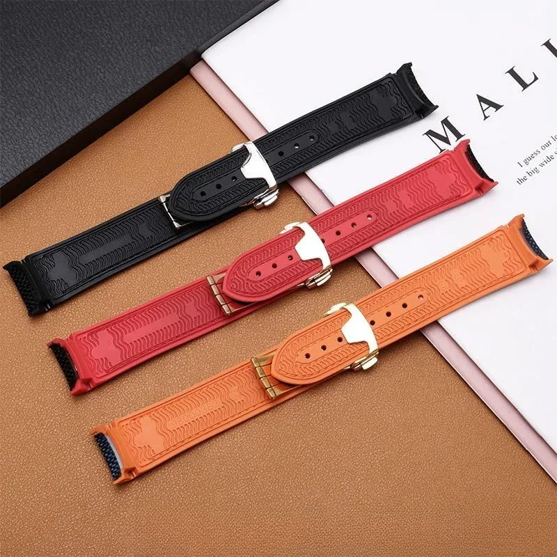 20mm 22mm Rubber Silicone Watch Bands For Omega Seamaster 300 speedmaster Strap Seiko SKX Aqua Terra AT150 Moon Watch Watchband