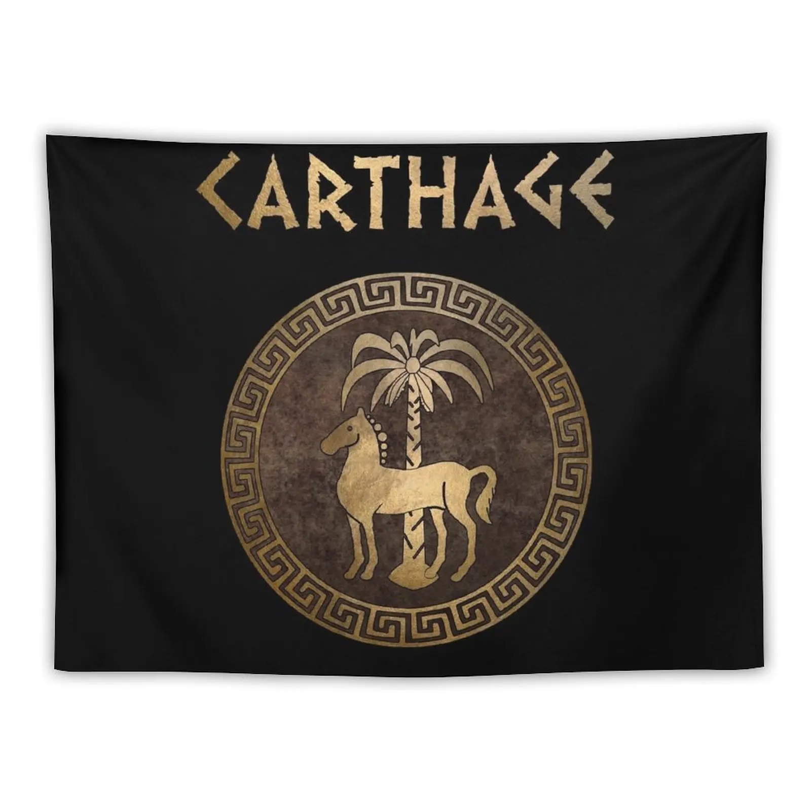 Carthage Ancient Symbol of Qart-Hadasht Tapestry Tapete For The Wall Wall Decor Tapestry