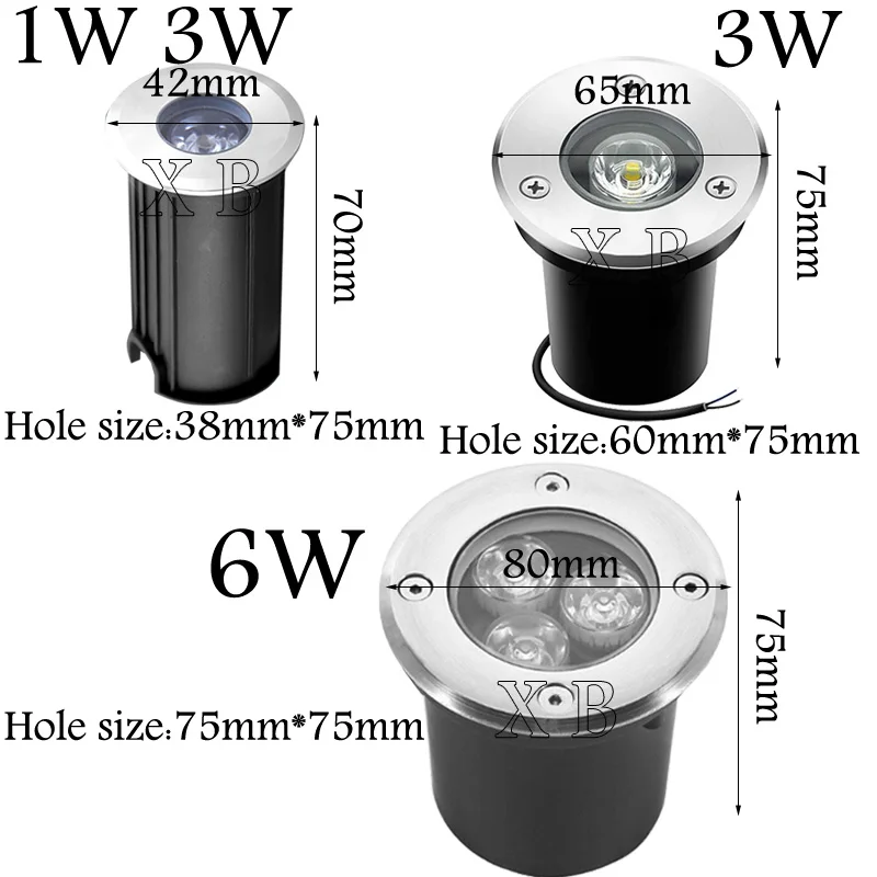 IP67 3W 6W 10W 14W Waterproof LED Underground Light Outdoor Ground Garden Path Floor Buried Yard Spot Landscape AC85-265V DC12V