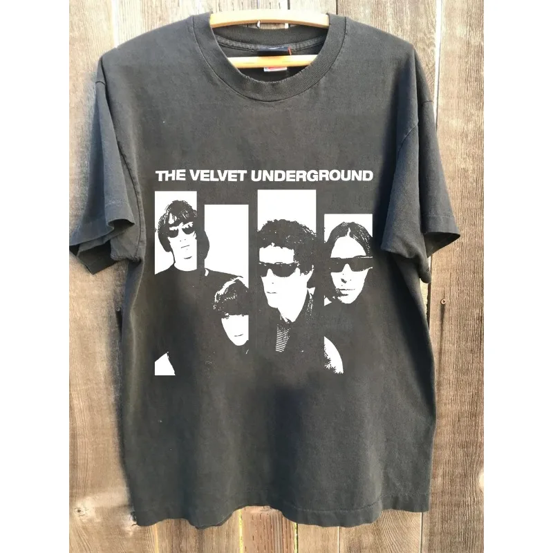 Underground Velvet Band T-Shirt: Unisex-T-Shirt mit Bandmotiv, Sommer-Neuheit, Unisex-Freizeit-T-Shirt aus Baumwolle