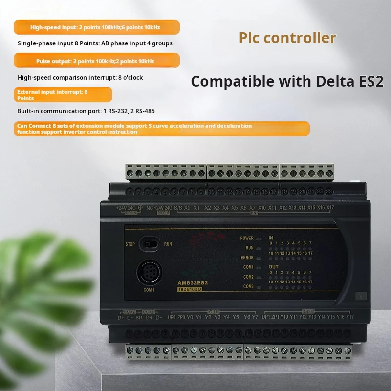 PLC DVP24ES200R DVP24ES200T DVP32ES200R DVP32ES200T DVP40ES200R DVP40ES200T DVP16ES200R DVP16ES200T Compatible with Delta