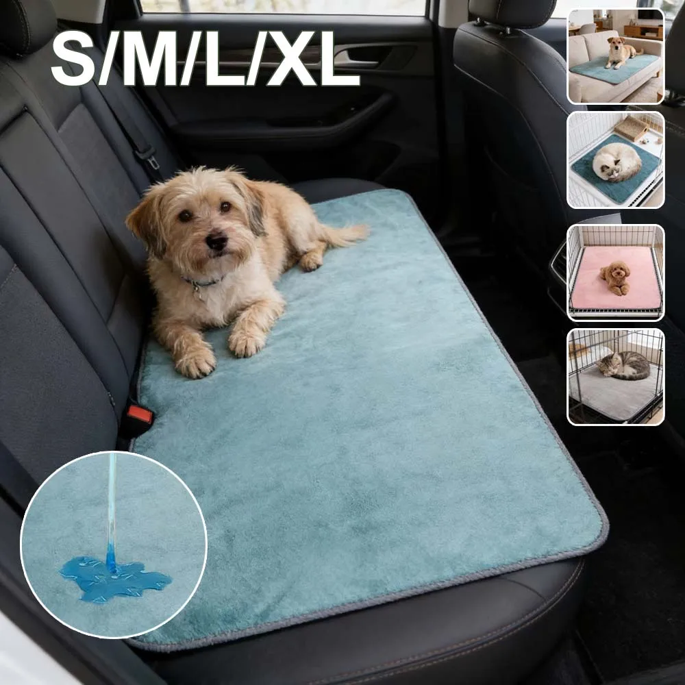 

Milk Velvet Dogs Pad Waterproof Anti-Leak Urine Mat Non-Slip Washable Bed Protector All-Season Pet Accessories Cama Para Perro