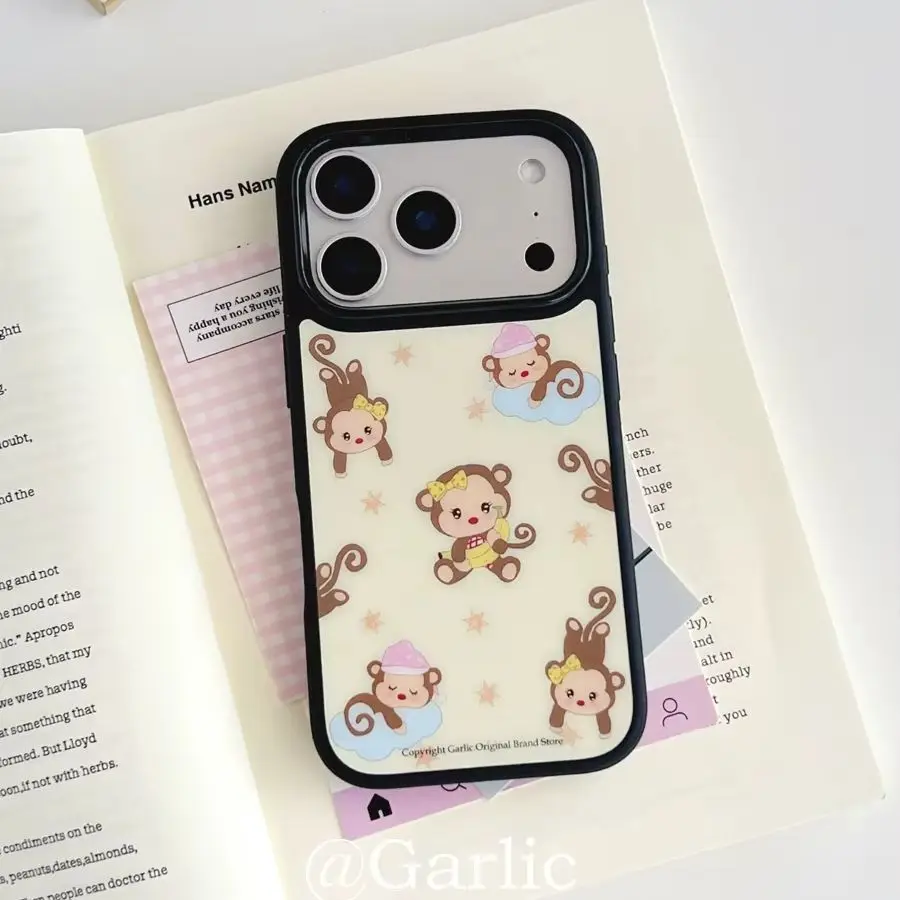 Little Monkey Cute Treasure Ins Cartoon Phone Case for iPhone 18 DUO 17 AIR16 15 14 13 12 11 PRO XR XS X MAX 8 7 PLUS Y2K Cover
