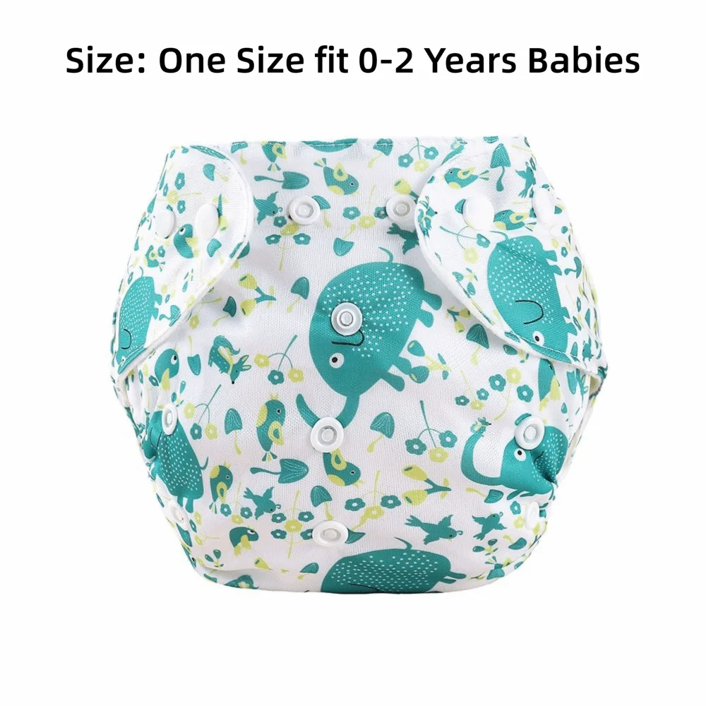 Popok Kain Bayi Berkualitas Tinggi, Bernapas, Dapat Digunakan Kembali, Dapat Disesuaikan, Motif Kartun, Celana Latihan Toilet Bayi Baru Lahir 0-2 Tahun