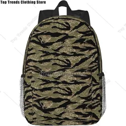 Tiger Stripe Camo Print Adults Backpack Lightweight Backpacks For Hiking Work Laptop Backpack Men Women