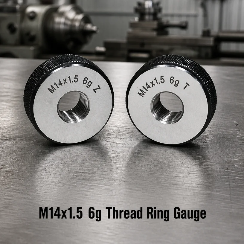 1SET(1*GO+1*NOGO) 6g M9-M15.5 Non-Standard Metric Fine Tooth Thread Ring Gauge Measure Tool M9M10M11M12M13M14M15M15.5 Right Hand