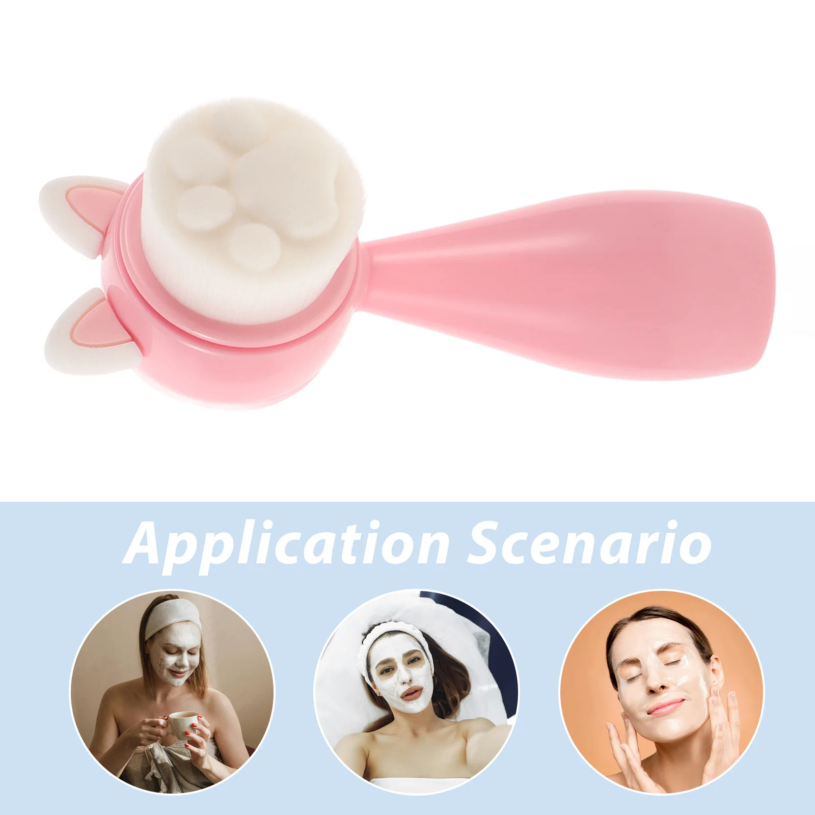 Weiche Gesichtsbürste, Silikon-Gesichtswäscher, tiefer Porenreiniger, doppelseitige manuelle Gesichtsreinigungsbürste, Reise- und Heim-Gesichtspeeling