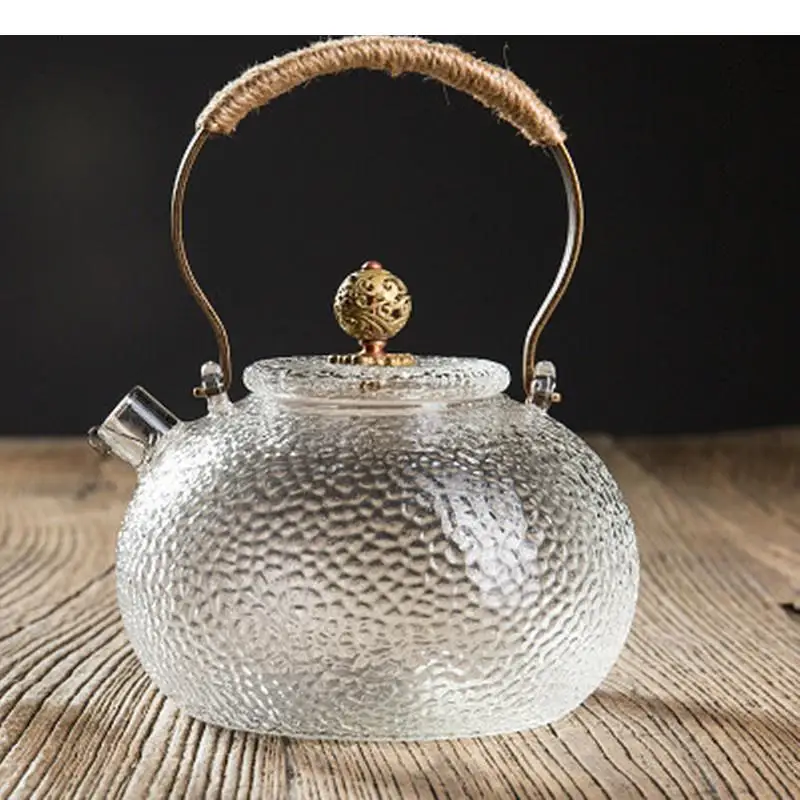 Transparent Glass Teapot Tea Maker Kettle Flower Infuser Utensils Teaware Home Making Tools Accessories