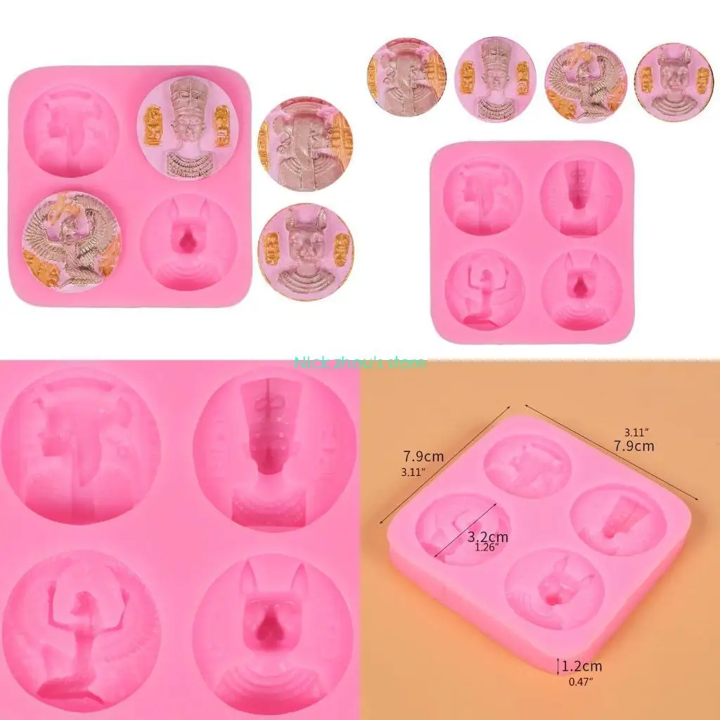

E15E Stereo Egyptian Pharaoh Silicone Mold Egyptian Pharaoh Molds Casting Mold Epoxy Resin Jewelry Molds