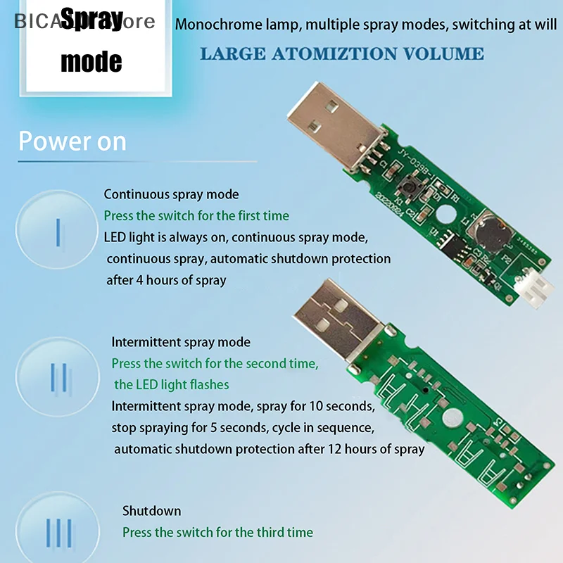 USB 5V 1.5-2W 초음파 분무 가습기 모듈 DIY 보습 변환기 안개 제조기 Atomize 고무 가스켓 키트