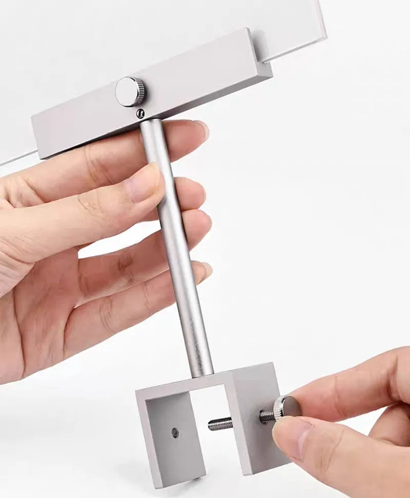 Estante de tubo de acero inoxidable para publicidad, soporte de tablero KT, Clip de tablero acrílico, soporte de letrero de Metal