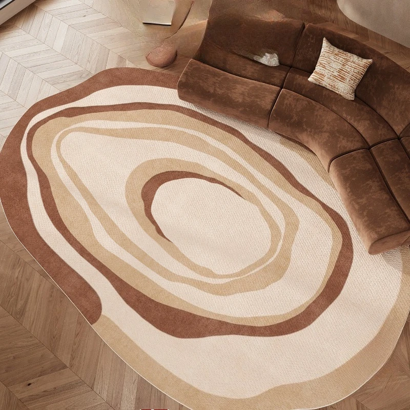 

Украшение гостиной в стиле ретро, толстый плюшевый напольный коврик для гостиной, коврики неправильной формы для спальни, пушистый мягкий прикроватный ковер