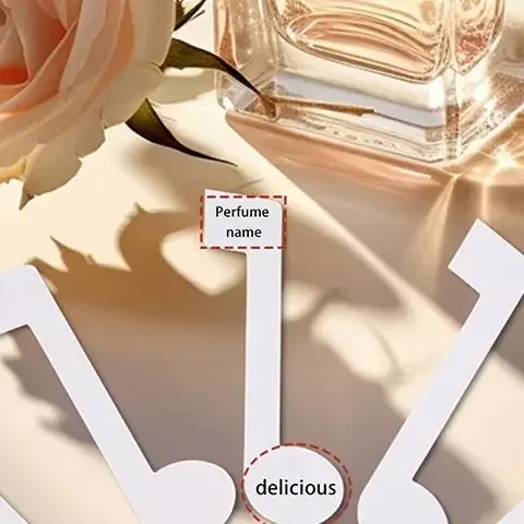 100Pcs Note Shape Tape Aromatherapy Fragrance Perfume Essential Oils Test Tester Paper Strips Outfit Scented Diffuse Sticks