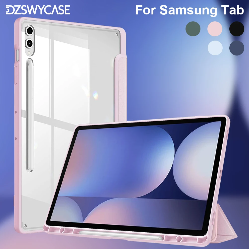 

Для Samsung Tab S7 S8 S9 S10 Plus 12.4 Чехол S9 S10 FE 10.9, S6 Lite 10.4, A9 Plus 11, A9 8.7, с чехлом-держателем для карандашей