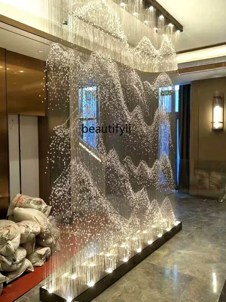 

ss7486 Лобби отеля, офис продаж, входная люстра, персонализированная креативная лампа с высокой горной и проточной водой, экранная лампа