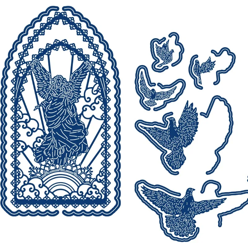 Nouvel Arrivage 2026 : Matrice de découpe métallique et pochoir de gaufrage pour scrapbooking, décoration DIY et artisanat, motif 'Compassion Délicate'