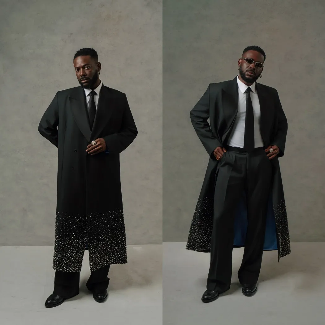 Veste longue pour homme, coupe ajustée, à revers pointus, simple boutonnage, idéale pour mariage, affaires, soirée, bal de promo, sur mesure uniquement