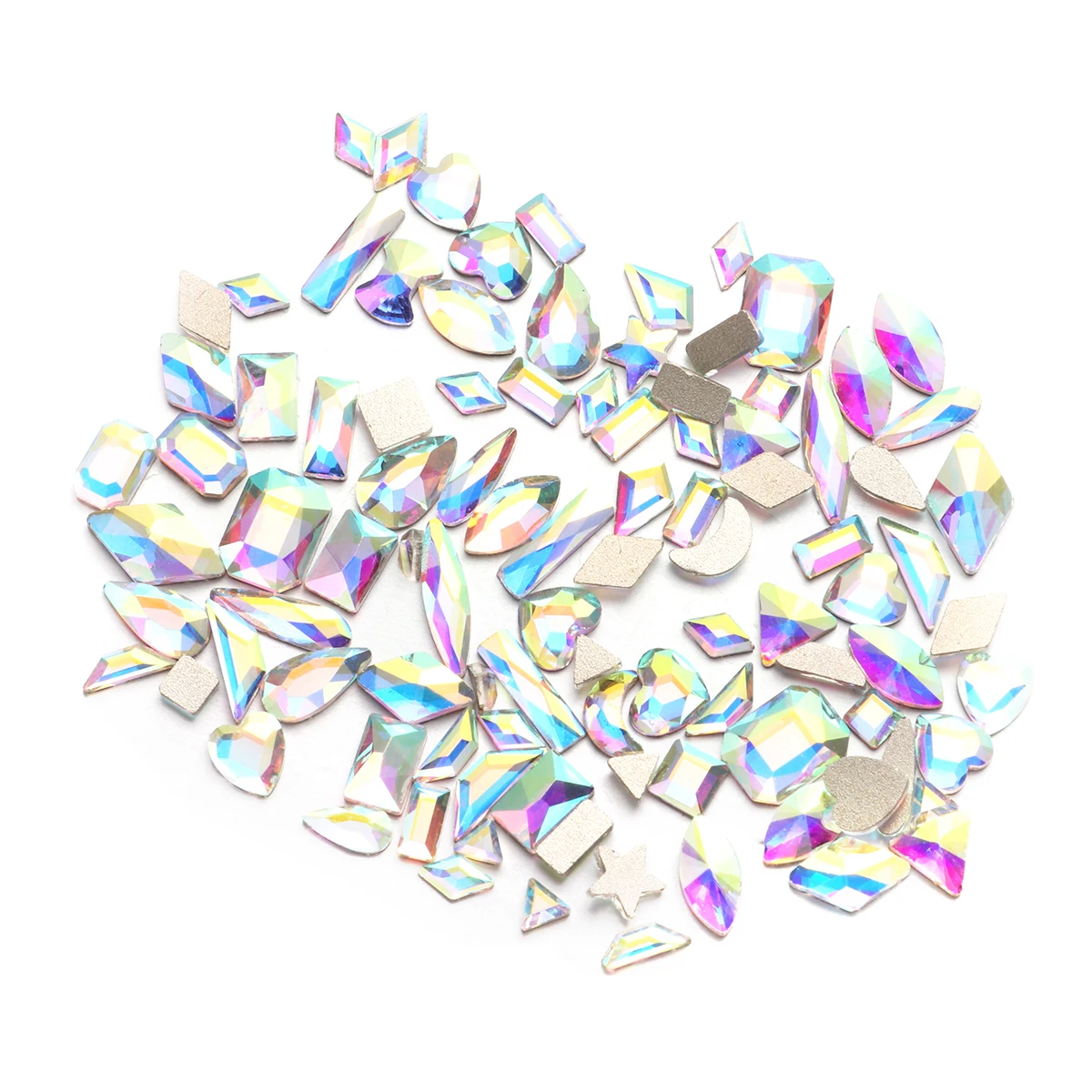 

100 Pcs Nail Art Rhinestones Colorful Stickers Crystals Flatback Gems DIY Accessories Manicure Charm Decorations