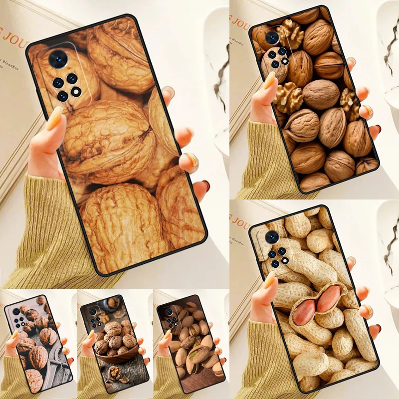 Walnut Nuts Case For Samsung Galaxy S24 Plus S23 S20 S21FE Lite S22 Ultra Note 20 S8 S9 S10 Phone Coque