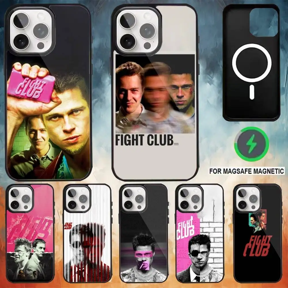 

Movie F-Fight C-Club Phone Case For iPhone17,16,15,14,13,12,11 Plus,Pro Max Magnetic For Magsafe Wireless Charging