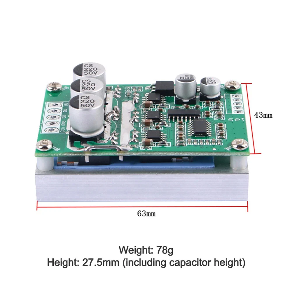 

Плата драйвера двигателя BLDC DC12-36V 500 Вт, бесщеточный регулятор скорости для ШИМ, управление двигателем без Холла, бесщеточный регулятор скорости двигателя