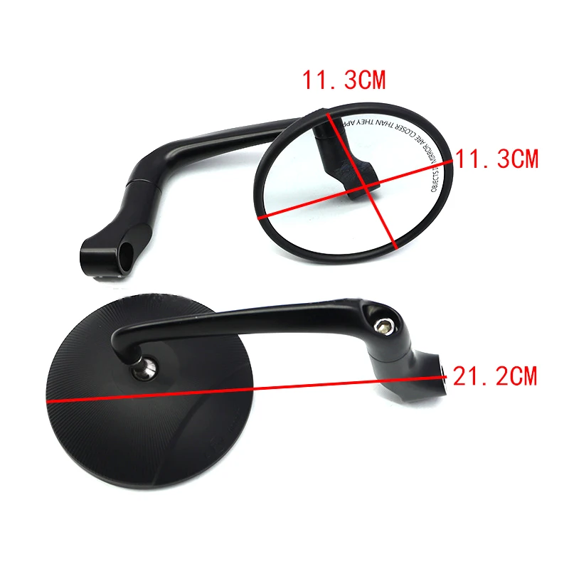 Motorcycle Retro Round Side Mirrors 8 10mm Scooter Rear View Mirror Universal For Honda shadow VT600 750 CB650R Royal Enfield