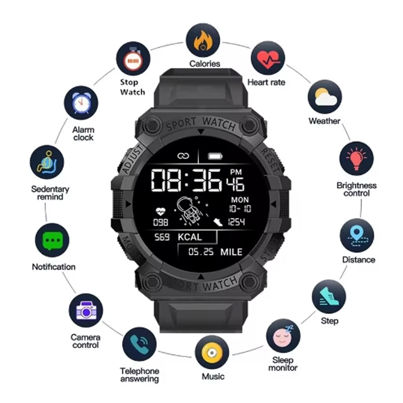 2024 Smart Watch Men And Women Bluetooth Smartwatch IP68 Touchscreen Fitness Bracelet Sports Fitness Smart Band for IOS Android