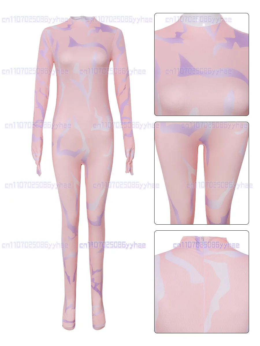 Demon Hunter KPop Cosplay Jumpsuit Women Girls Rumi Costume Polyester Jumpsuit Bodysuit Show Women Kids Clothes Halloween Zoey