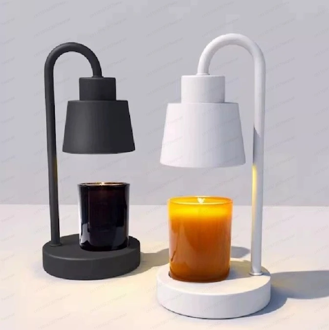 Retro Electric Candle Warmer Lamp – Dimming Switch for Melting Wax, Romantic Night Light & Table Decor