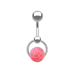 Stainless Steel Navel Piercing Ring Natural Stone Pubic Stud Human Piercing Belly Button Rings Jewelry for Women