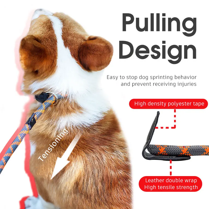 No Pull Dog Collar Adjustable Soft Nylon Pet Collar P-Shaped Reflective Durable Heavy Duty Sturdy For Dogs Walking Accessories