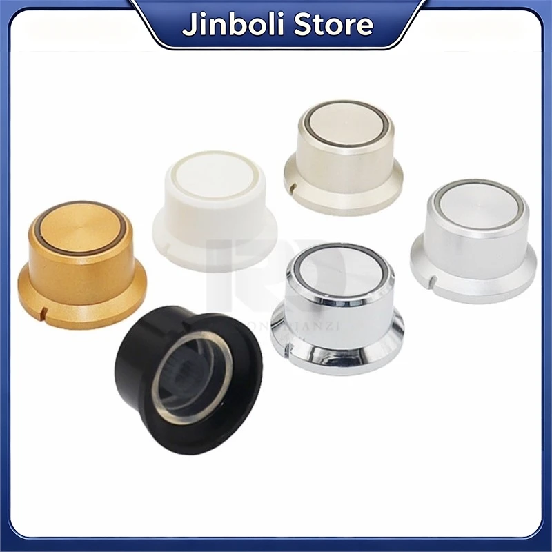 5PCS 25x14mm Plastic Light Transmitting Knob Amplifier Volume Potentiometer Knob Cap Hat Shaped Knob 6mm Half Shaft Spline Hole