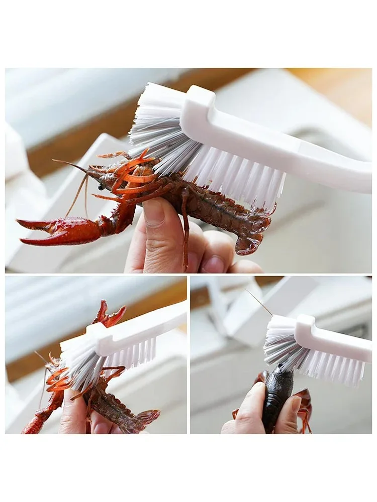Waschbeckenbürste im japanischen Stil, Reinigungstassenbürste mit langem Griff, Ellenbogen-Design, Schwanzloch, Wandbehang, Fugenreinigungszubehör – Detail 3