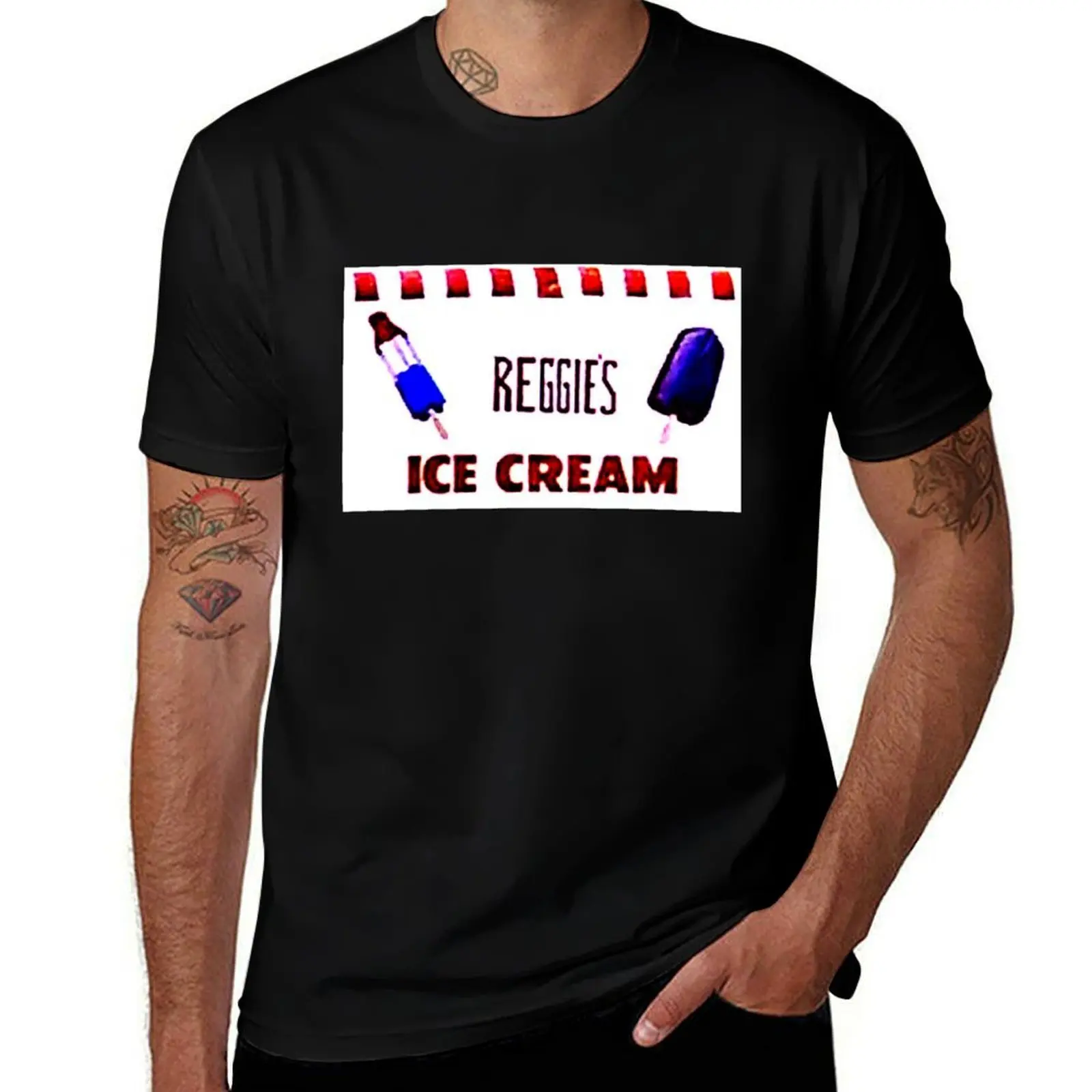 

Reggie's Ice Cream T-Shirt anime t shirts for man cotton tshirt 100% T-Shirt