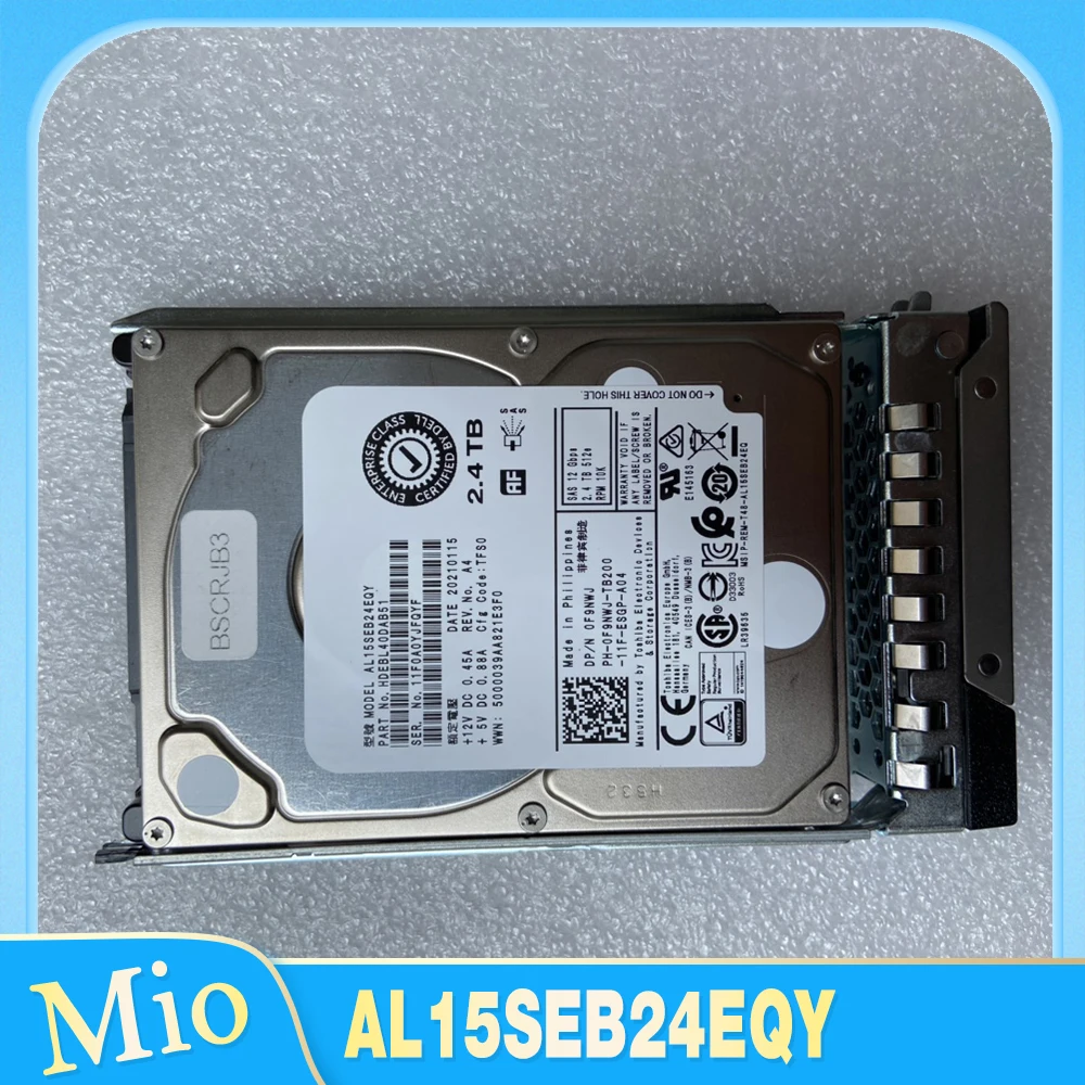 

2.4TB For DELL R730 R740 AL15SEB24EQY 2.4T 10K SAS 2.5 0F9NWJ F9NWJ Server Hard Disk