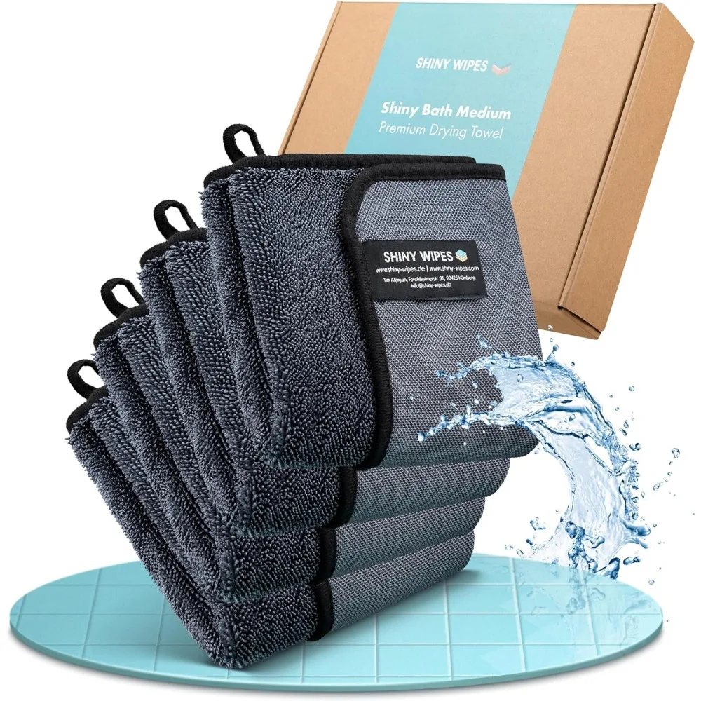 Toalhas de Secagem Ultra Absorventes com Laços Torcidos, Sem Manchas, para Banho, Carro e Casa, Pacote com 4