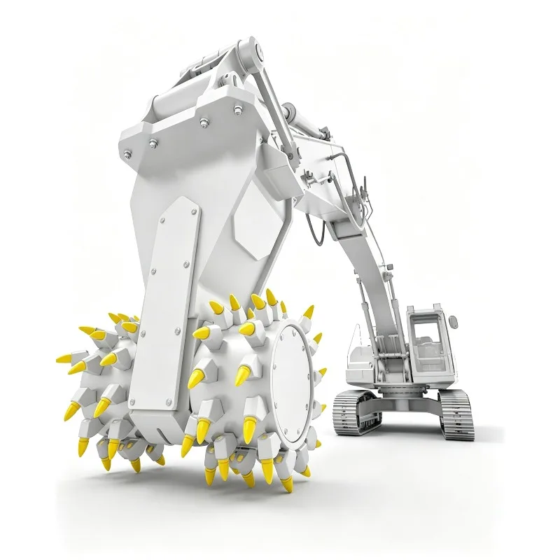 Excavation Longitudinal Rock and Concrete Grinder with Core Motor and Gearbox Vertical Drum Cutter for Excavator Milling Drum