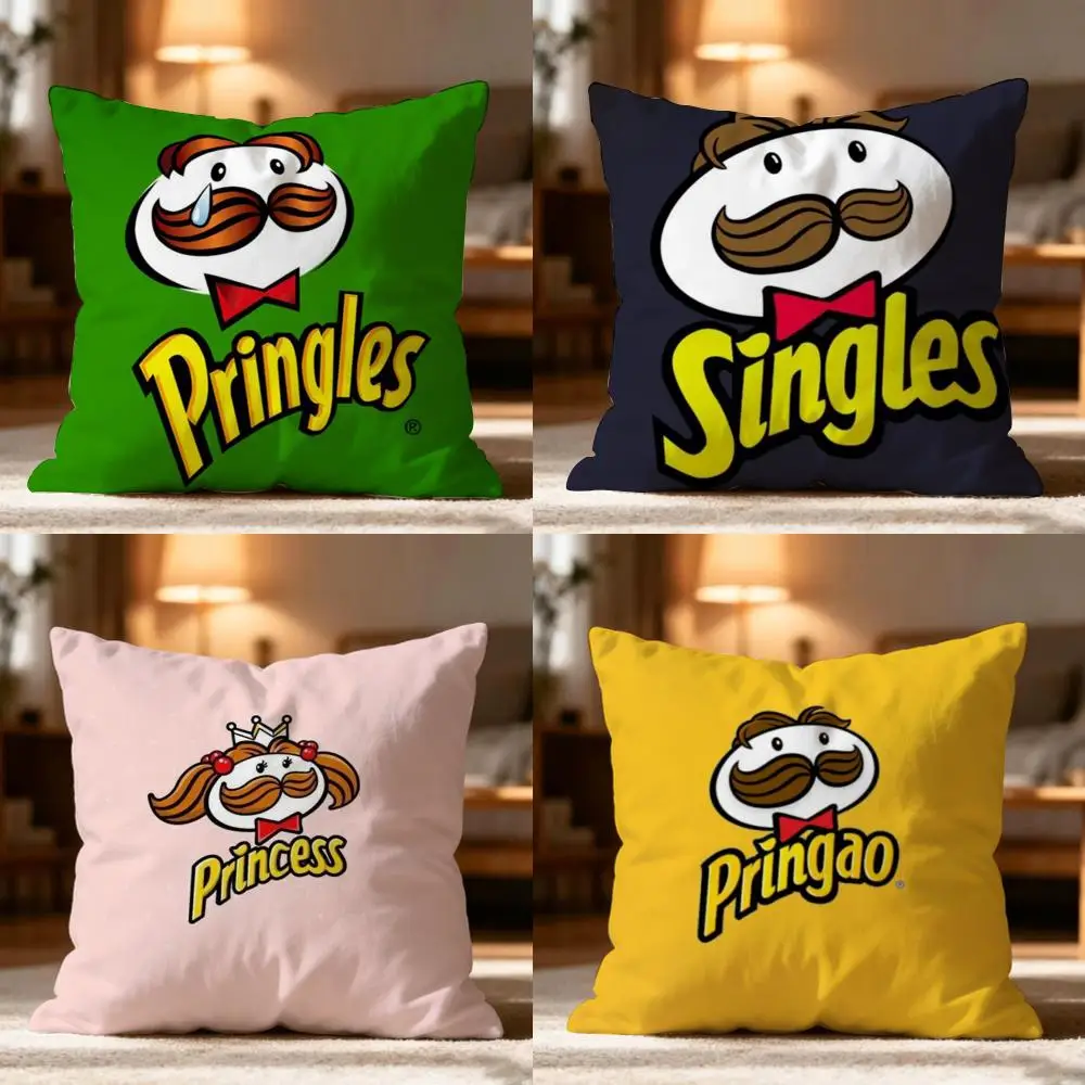 P-pringLess Fashion Brand Pillow Case Cushion Cover Soft Washable Pillow Case Multi-Scene For Couch Bed Travel Office Use