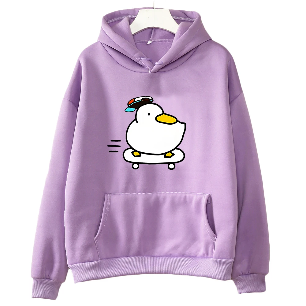 Sudadera con capucha de Anime Hololive Skater Shuba Duck para mujer, ropa de estética divertida, sudadera Kawaii con capucha, Sudaderas Harajuku