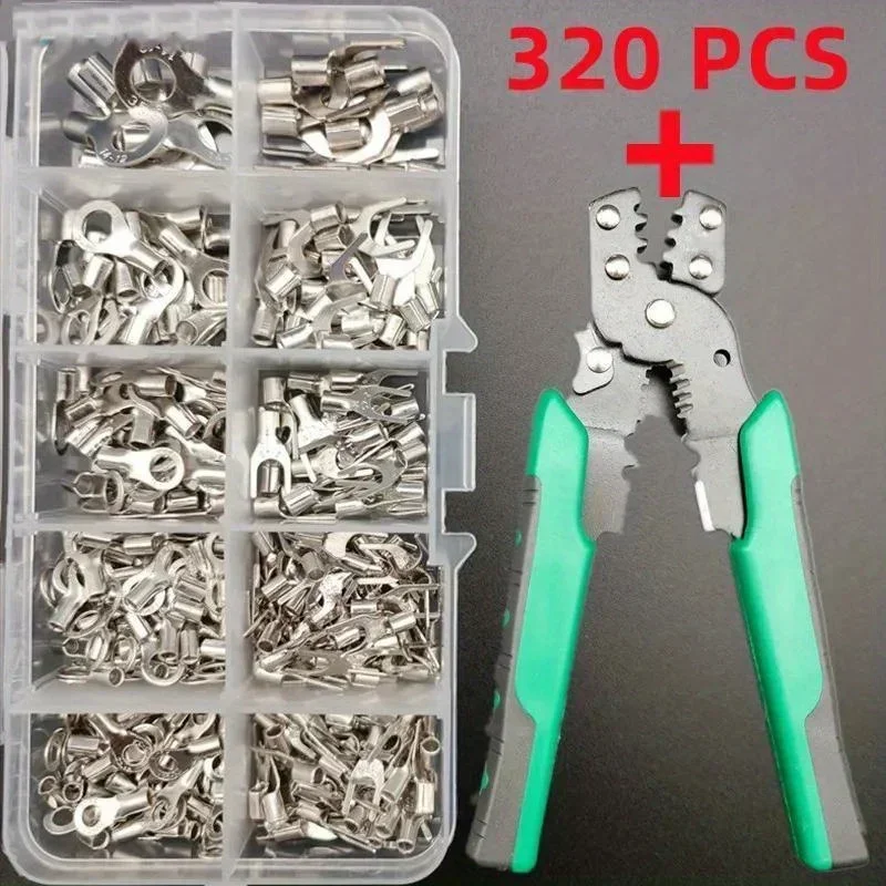 

Multifunctional Mini Electrical Terminal Crimping Pliers with Wire Stripper and Cutting Manual Crimping Tool Multi Connector Kit