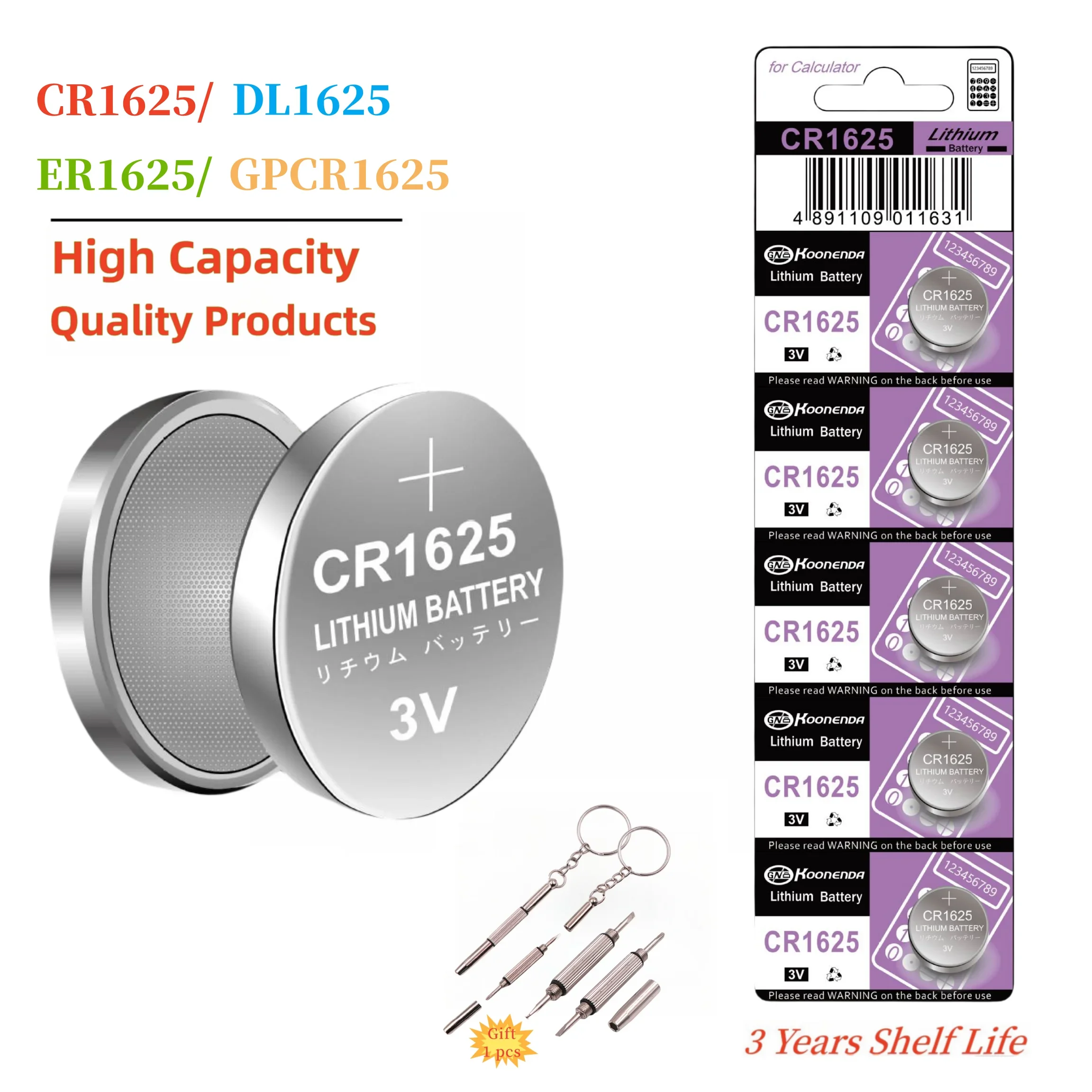 CR1625 2-40pcs 3V Coin Cell Batteries Long-Lasting & High Capacity Lithium Battery for Watch,Key Fob,Car Remote,Glucose Monitor