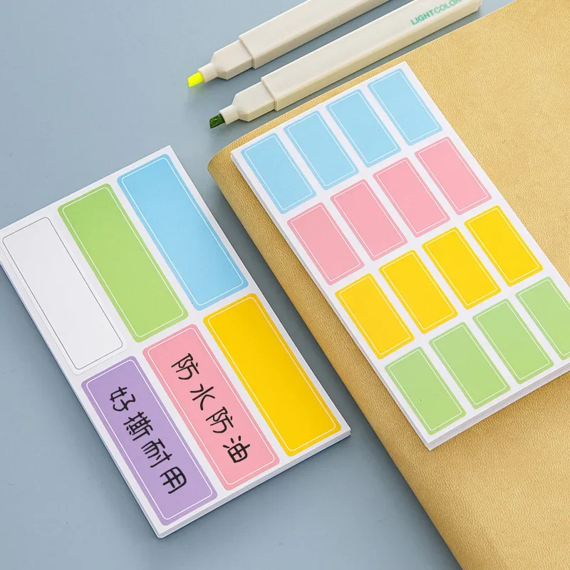 40/60/160Pcs Index Tab Stickers Snoep Kleur Classfication Label Marks Kawaii Handwriten Waterdichte Zelfklevende Label stickers